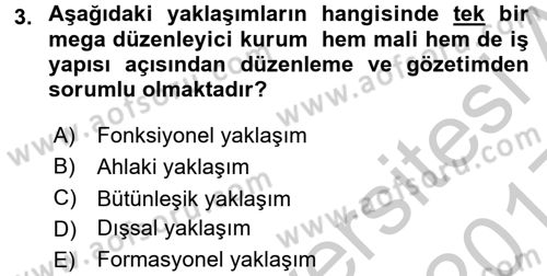 Sermaye Piyasaları ve Finansal Kurumlar Dersi 2016 - 2017 Yılı 3 Ders Sınavı 3. Soru