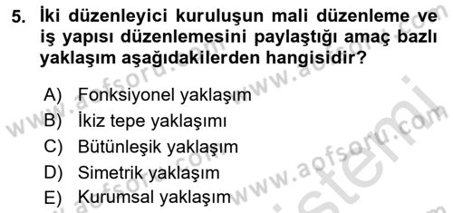 Sermaye Piyasaları ve Finansal Kurumlar Dersi 2019 - 2020 Yılı (Vize) Ara Sınavı 5. Soru