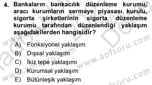 Sermaye Piyasaları ve Finansal Kurumlar Dersi 2021 - 2022 Yılı (Final) Dönem Sonu Sınavı 4. Soru