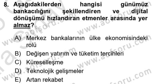 Sermaye Piyasaları ve Finansal Kurumlar Dersi 2024 - 2025 Yılı (Vize) Ara Sınav Soruları 8. Soru