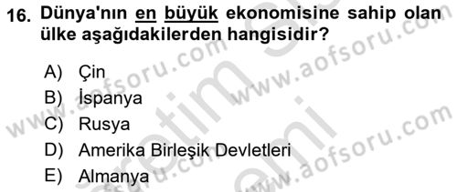 Sermaye Piyasaları ve Finansal Kurumlar Dersi 2024 - 2025 Yılı (Final) Dönem Sonu Sınav Soruları 16. Soru