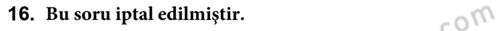 Sayısal Karar Verme Teknikleri Dersi 2020 - 2021 Yılı Yaz Okulu Sınav Soruları 16. Soru
