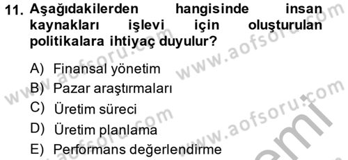 Stratejik Yönetim 2 Dersi 2013 - 2014 Yılı (Vize) Ara Sınavı 11. Soru