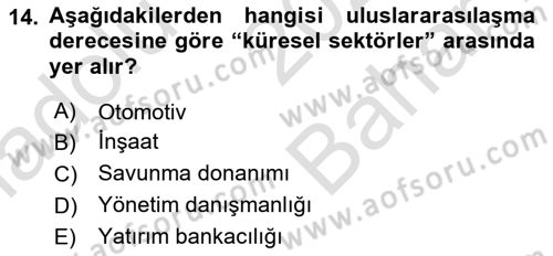 Stratejik Yönetim 2 Dersi 2024 - 2025 Yılı (Vize) Ara Sınav Soruları 14. Soru