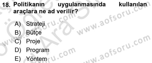 Stratejik Yönetim 2 Dersi 2024 - 2025 Yılı (Vize) Ara Sınav Soruları 18. Soru