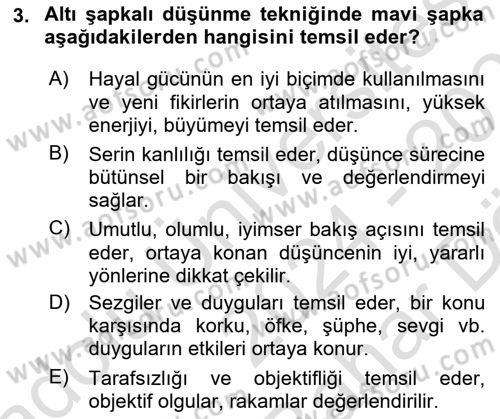İşletmelerde Karar Verme Teknikleri Dersi 2024 - 2025 Yılı (Vize) Ara Sınav Soruları 3. Soru