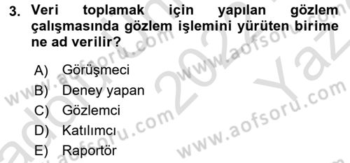 İstatistik 1 Dersi 2022 - 2023 Yılı Yaz Okulu Sınav Soruları 3. Soru