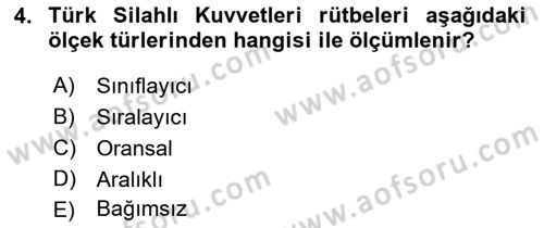 İstatistik 1 Dersi 2023 - 2024 Yılı (Vize) Ara Sınav Soruları 4. Soru