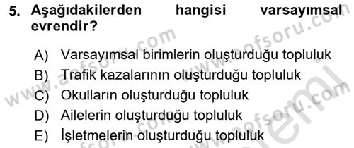 İstatistik 1 Dersi 2023 - 2024 Yılı (Vize) Ara Sınav Soruları 5. Soru