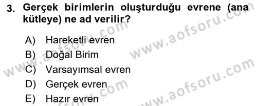 İstatistik 1 Dersi 2023 - 2024 Yılı Yaz Okulu Sınav Soruları 3. Soru