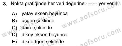 İstatistik 1 Dersi 2023 - 2024 Yılı Yaz Okulu Sınav Soruları 8. Soru