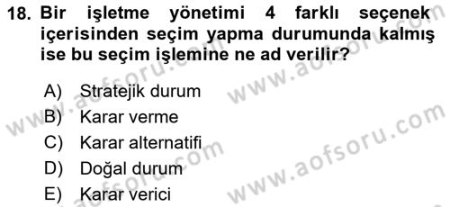 İstatistik 2 Dersi 2021 - 2022 Yılı Yaz Okulu Sınav Soruları 18. Soru