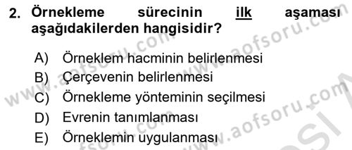 İstatistik 2 Dersi 2023 - 2024 Yılı (Vize) Ara Sınav Soruları 2. Soru
