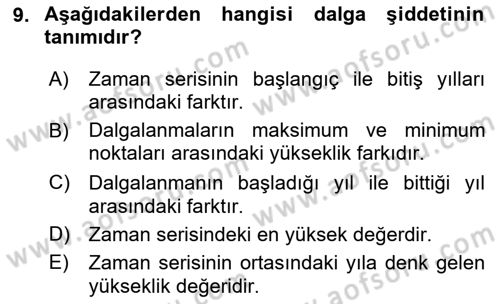 İstatistik 2 Dersi 2023 - 2024 Yılı (Final) Dönem Sonu Sınav Soruları 9. Soru