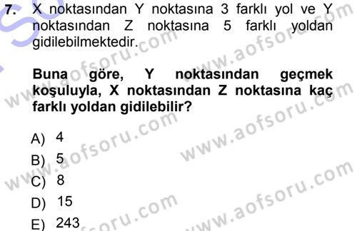 İstatistik Dersi 2012 - 2013 Yılı (Final) Dönem Sonu Sınav Soruları 7. Soru