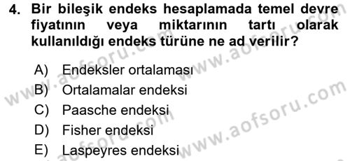 İstatistik Dersi 2017 - 2018 Yılı (Final) Dönem Sonu Sınav Soruları 4. Soru