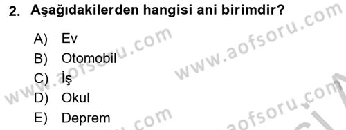 İstatistik Dersi 2018 - 2019 Yılı Yaz Okulu Sınav Soruları 2. Soru