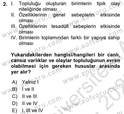İstatistik Dersi Ara Sınavı Deneme Sınav Soruları 2. Soru