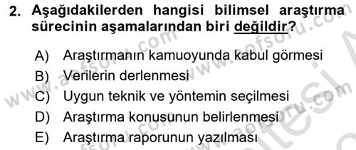 İstatistik Dersi 2022 - 2023 Yılı Yaz Okulu Sınav Soruları 2. Soru