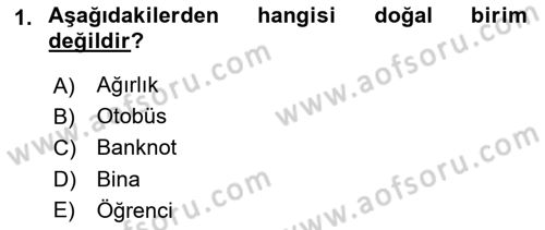 İstatistik Dersi 2023 - 2024 Yılı (Final) Dönem Sonu Sınav Soruları 1. Soru