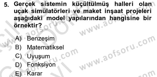 Yöneylem Araştırması 1 Dersi 2017 - 2018 Yılı (Vize) Ara Sınav Soruları 5. Soru