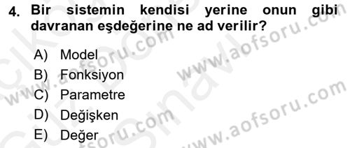 Yöneylem Araştırması 1 Dersi 2017 - 2018 Yılı (Final) Dönem Sonu Sınav Soruları 4. Soru