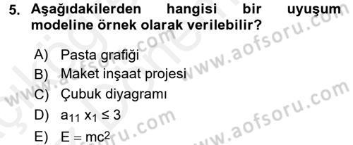 Yöneylem Araştırması 1 Dersi 2018 - 2019 Yılı (Vize) Ara Sınav Soruları 5. Soru