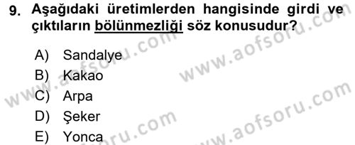 Yöneylem Araştırması 1 Dersi 2018 - 2019 Yılı (Vize) Ara Sınav Soruları 9. Soru