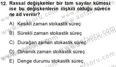 Yöneylem Araştırması 2 Dersi 2013 - 2014 Yılı Tek Ders Sınav Soruları 12. Soru