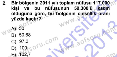 Tıbbi İstatistik Dersi 2012 - 2013 Yılı (Final) Dönem Sonu Sınav Soruları 2. Soru
