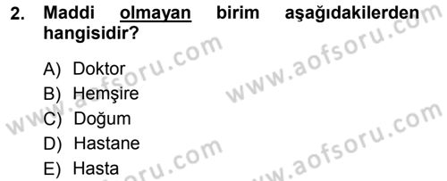 Tıbbi İstatistik Dersi 2014 - 2015 Yılı Tek Ders Sınav Soruları 2. Soru