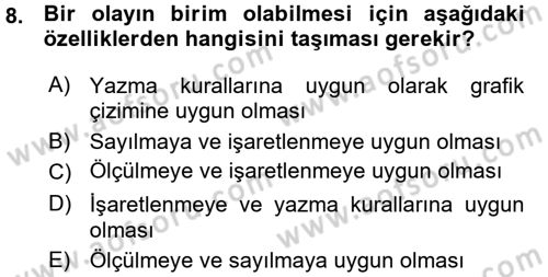 Tıbbi İstatistik Dersi 2015 - 2016 Yılı (Vize) Ara Sınav Soruları 8. Soru
