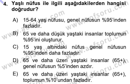 Tıbbi İstatistik Dersi 2015 - 2016 Yılı (Final) Dönem Sonu Sınav Soruları 4. Soru