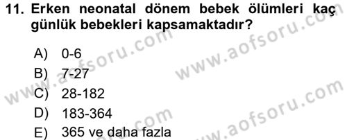 Tıbbi İstatistik Dersi 2017 - 2018 Yılı 3 Ders Sınav Soruları 11. Soru