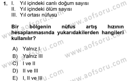 Tıbbi İstatistik Dersi 2017 - 2018 Yılı (Final) Dönem Sonu Sınav Soruları 1. Soru