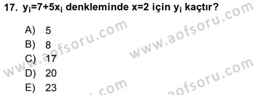 Tıbbi İstatistik Dersi 2018 - 2019 Yılı (Final) Dönem Sonu Sınav Soruları 17. Soru