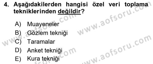 Tıbbi İstatistik Dersi 2018 - 2019 Yılı Yaz Okulu Sınav Soruları 4. Soru