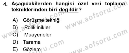 Tıbbi İstatistik Dersi 2021 - 2022 Yılı Yaz Okulu Sınav Soruları 4. Soru