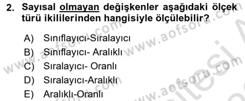 Tıbbi İstatistik Dersi 2022 - 2023 Yılı (Vize) Ara Sınavı 2. Soru