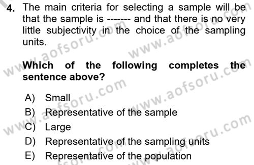 Statistics 1 Dersi 2018 - 2019 Yılı Yaz Okulu Sınav Soruları 4. Soru