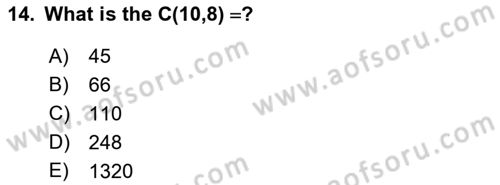 Statistics 1 Dersi 2019 - 2020 Yılı (Final) Dönem Sonu Sınav Soruları 14. Soru