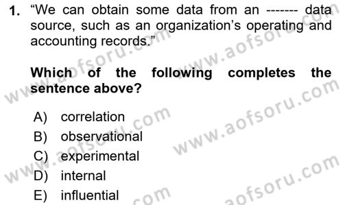 Statistics 1 Dersi 2020 - 2021 Yılı Yaz Okulu Sınav Soruları 1. Soru