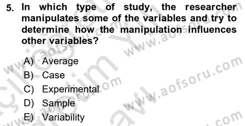 Statistics 1 Dersi 2024 - 2025 Yılı Yaz Okulu Sınav Soruları 5. Soru