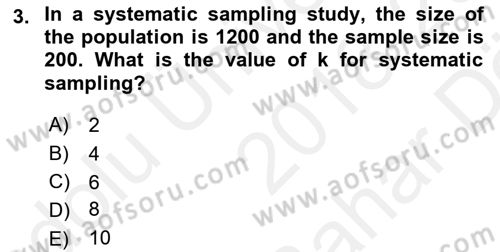 Statistics 2 Dersi 2018 - 2019 Yılı (Vize) Ara Sınav Soruları 3. Soru