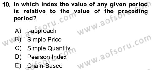 Statistics 2 Dersi 2018 - 2019 Yılı (Final) Dönem Sonu Sınav Soruları 10. Soru