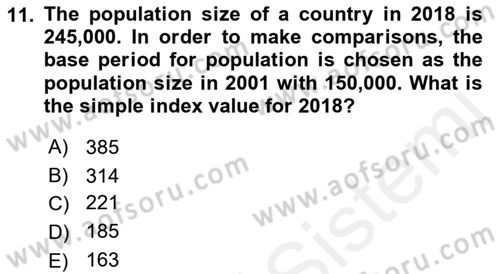 Statistics 2 Dersi 2018 - 2019 Yılı (Final) Dönem Sonu Sınav Soruları 11. Soru