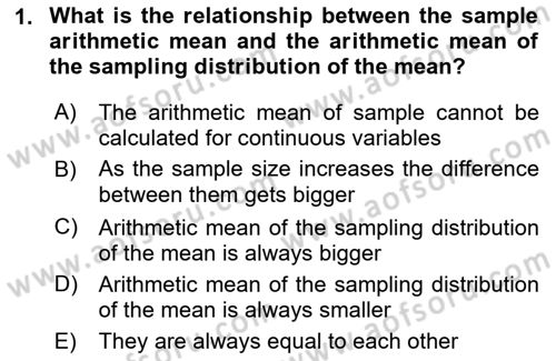Statistics 2 Dersi 2018 - 2019 Yılı Yaz Okulu Sınav Soruları 1. Soru