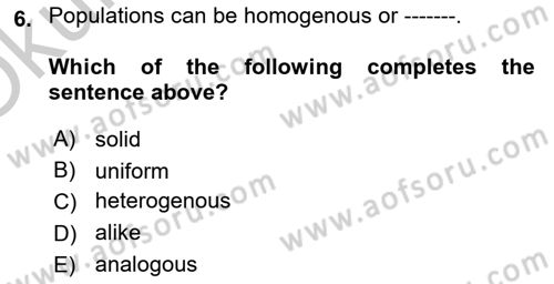Statistics 2 Dersi 2018 - 2019 Yılı Yaz Okulu Sınav Soruları 6. Soru