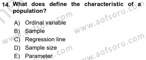 Statistics 2 Dersi 2021 - 2022 Yılı (Vize) Ara Sınav Soruları 14. Soru