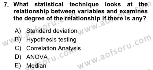 Statistics 2 Dersi 2021 - 2022 Yılı (Final) Dönem Sonu Sınav Soruları 7. Soru
